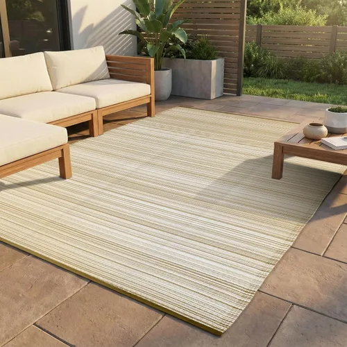 Vista 10 de FH Home - Alfombra para exteriores de camping, impermeable, resistente a la decoloración, reversible, plástico reciclado de alta calidad, a rayas