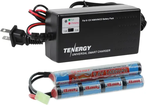 Vista 8 de Tenergy Combo 9.6V 1600mAh Butterfly Mini NiMH Battery Pack + 8.4V-9.6V NiMH Smart Charger + Lipo Bag