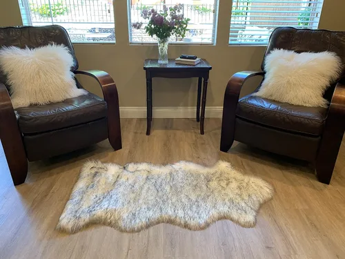 Vista 32 de LAMBZY Alfombra de pelo de oveja sintética, hipoalergénica, súper suave, sedosa para sala de estar, habitación de los niños, sofá