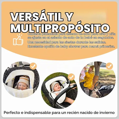 Vista 5 de Yoofoss Funda para Asiento de Coche de Bebé Cubiertas de Capota de Asiento de Coche de Invierno para Proteger al Bebé del Viento Frío, Funda