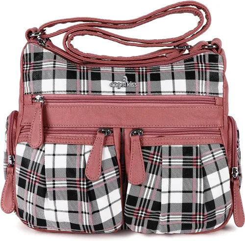 Vista 17 de Angel Kiss Bolsos cruzados para mujer, bolsos de hombro y monederos medianos de piel sintética Ladies, Medium, Faux Leather