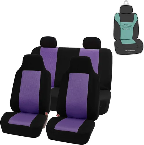 Vista 12 de Juego completo de fundas para asientos clásicas FH-FB102114. Dispensador de pañuelos para viajes en auto, apto para la mayoría de coches, camiones