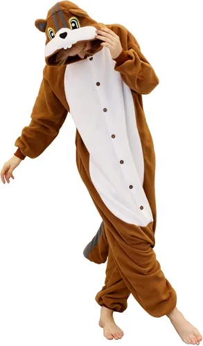 Vista 4 de vavalad Adult Animal Onesie Pajamas Cosplay Animal Homewear Halloween Costume for Women Men