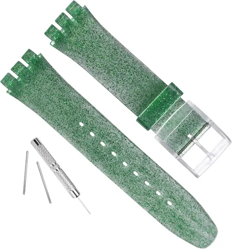 Vista 22 de Correa de reloj de goma de silicona/correa de reloj de repuesto para Swatch (0.669 in 0.748 in 0.787 in)