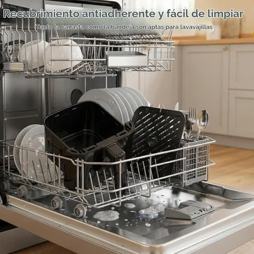 Vista 4 de DUMOS Freidora de aire de 3 cuartos de galón, freidora de aire digital compacta con apagado automático, cocción rápida para comidas rápidas