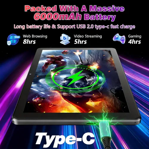 Vista 5 de Tablet Android de 10 pulgadas con procesador Octa-Core