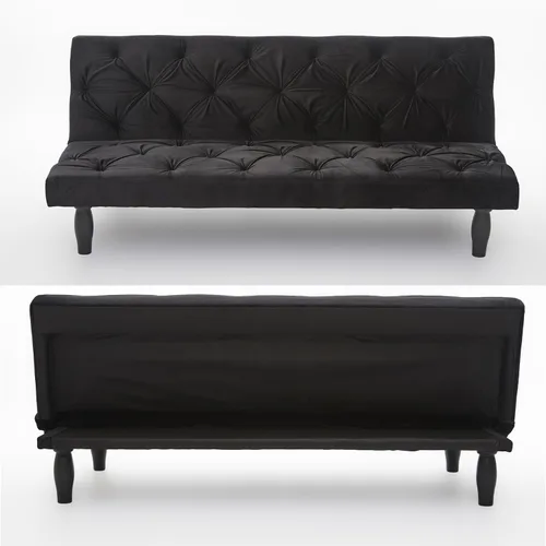 Vista 5 de Sofá cama tipo futón, moderno, tapizado, plegable, para sala de estar compacta, sofá reclinable de tela, para apartamentos pequeños, espacios