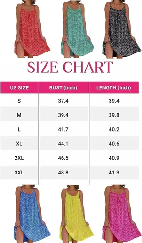Vista 4 de SOULRAZY CamiBloom - Vestido camisola con estampado floral para mujer, de verano, holgado, camisola, minivestido sin mangas