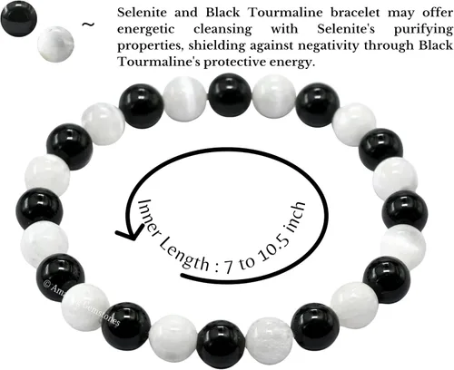 Vista 388 de Amazing Gemstone Crystal Bracelet for Women Men's Gifts - Protection Healing Crystal Bracelet - 8mm Gemstone Beaded Stretchable Bracelet Pulseras