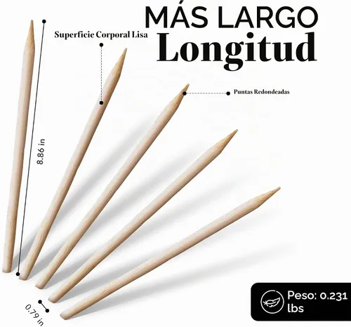 Vista 6 de Alpine Cuisine Brochetas de bambú para barbacoa - Palitos de kebab de 6 pulgadas (50 unidades) para aperitivos y smores