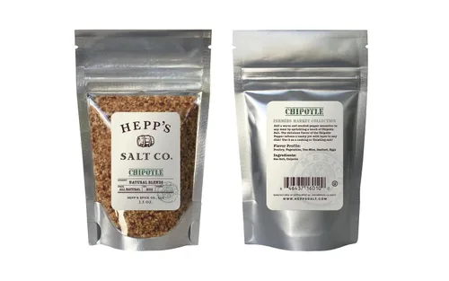 Vista 2 de Hepp's Salt Co. Bolsa de sal marina Chipotle de 2.5 oz