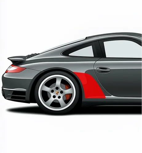Vista 20 de Adhesivos de vinilo para guardabarros laterales con chip de roca lateral compatibles con Porsche 911 996 997 991 992 (991, azul)