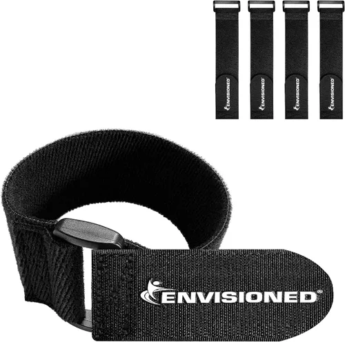 Vista 13 de Correas de terciopelo de 2 x 30 pulgadas – Paquete de 6 correas reutilizables de microfibra suave al tacto