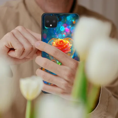 Vista 520 de Funda delgada para Google Pixel 4 XL, funda delgada de silicona de TPU suave a prueba de golpes para Google Pixel 4 XL, astronauta Galaxy