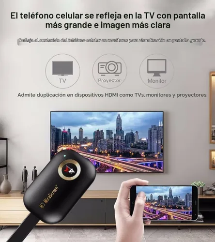 Vista 3 de SmartSee Receptor de pantalla inalámbrico HD 5G WiFi 4K 1080P Adaptador de espejo fundido para iPhone Mac iOS Android a TV proyector compatible