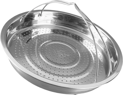Vista 2 de Omabeta 304 Stainless Steel Vegetable Steam Basket with Handle for Efficient Cooking in High Pressure Pot (Large Size 3.8x7.8cm)
