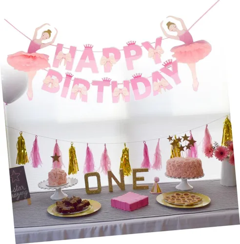 Vista 9 de Vaguelly Pancartas de feliz cumpleaños para decoración de boda, decoración de fiesta, guirnalda de banderines para cumpleaños, tira de la bandera