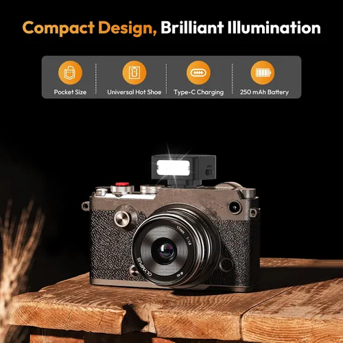 Vista 5 de ULANZI SL01 Mini Camera Flash, GN8 6500K Mini Flash Speedlite