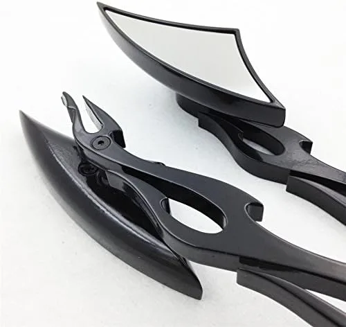 Vista 2 de SMT-Blade Spear - Mini espejos laterales compatibles con Harley Black Nuevo [B00RW3OHFW]