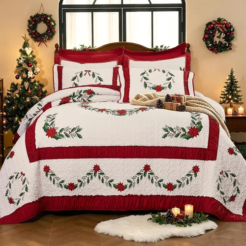 Vista 10 de Colcha floral con 1 funda de almohada, tamaño individual, juego de edredón de retazos rosa de 2 piezas, edredón de verano para niñas y mujeres