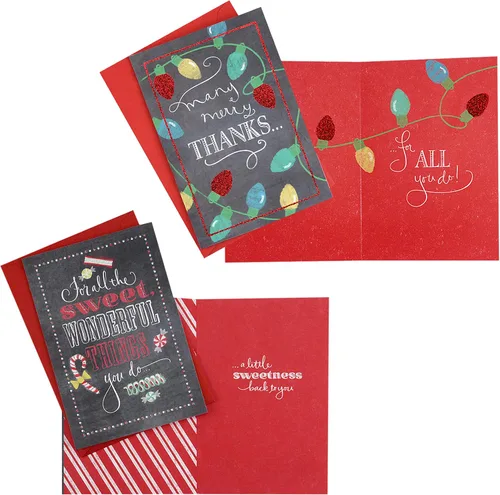 Vista 6 de Hallmark Surtido de tarjetas de Navidad para profesores o niñeras de niños (10 tarjetas con sobres) (2299XXM3012)