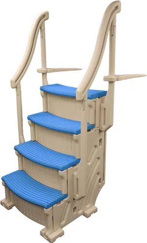 Vista 9 de Escalones redondeados para el piso de diversos tamaños y colores, Azul Gris cálido/azul pisadas