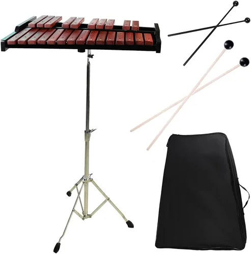 Vista 8 de TNZMART Xilófono de madera de 25 notas xilófonos Glockenspiel con mazo Instrumento de percusión profesional (xilófono)