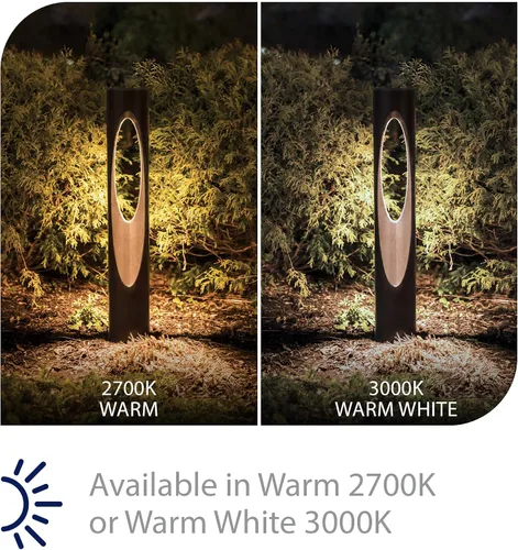 Vista 3 de Iluminación de paisaje WAC, Scoop LED 12V bolardo luz 2700K en negro