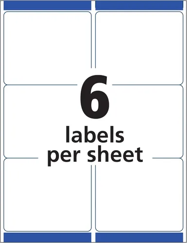 Vista 3 de Avery Removable ID Labels, Sure Feed Technology, Removable Adhesive, 3-1/3" x 4", 150 Labels (6464)