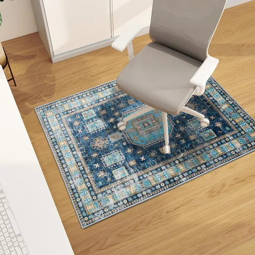 Vista 59 de Tapete para silla de oficina para suelo de madera dura, 48"x36" tapete protector de escritorio de computadora de fácil deslizamiento para silla Hoja