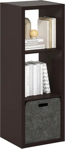 Vista 54 de Furinno Estantería para cubículos, estantería apilable, organizador de almacenamiento en cubos con parte trasera abierta, extragruesa, 15.8 x 15.8 x