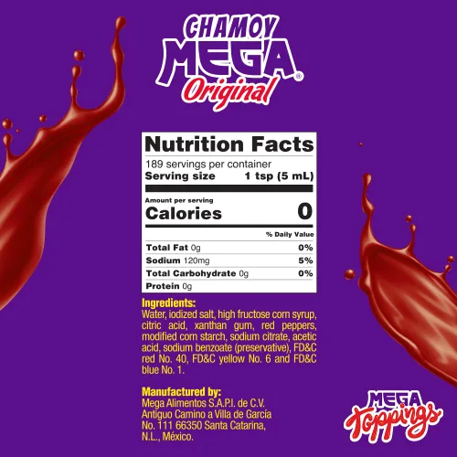 Vista 2 de Salsita de chamoy, salsa mega chamoy, 33.5 oz