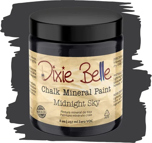 Vista 325 de Pintura para muebles con acabado de tiza Dixie Belle Paint Company - Amatista (4oz) - Pintura mineral de tiza chic púrpura profundo mate