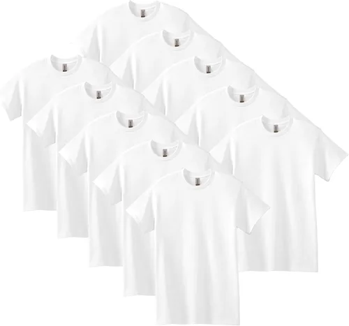 Vista 33 de Gildan Camiseta de algodón pesado para adultos, estilo G5000, paquete múltiple Gris ceniza (paquete de 2)