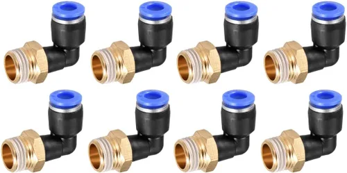 Vista 9 de M METERXITY Paquete de 10 accesorios de codo macho de tubo de empuje para conectar, conexión rápida de empuje de aire neumático, se aplica a