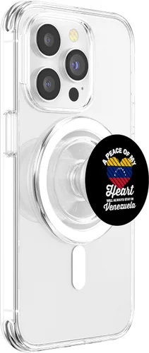 Vista 3 de Una paz de mi corazón siempre se quedará en Venezuela PopSockets Venezolanos MagSafe PopGrip para iPhone