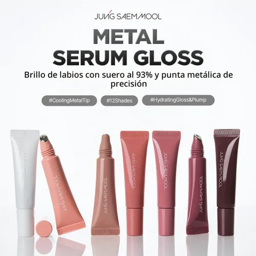 Vista 2 de LIP-PRESSION Metal Serum Gloss Brillo de labios coreano (Boba Noir)