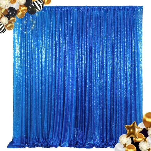 Vista 20 de ShiDianYi Cortina de fondo color rubor de 4 x 6 pies con lentejuelas para fotos, cortinas brillantes para telón de fondo, eventos y fiestas, telón