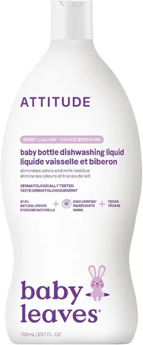 Vista 11 de ATTITUDE Jabón para platos y limpiador de biberones para bebés, líquido para lavar platos verificado por EWG, sin tintes ni fragancias añadidos