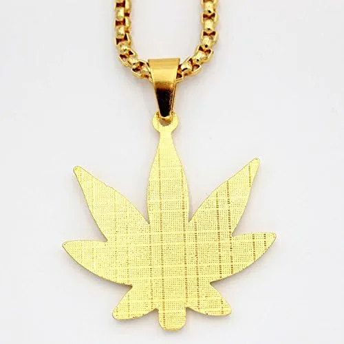 Vista 7 de Man's Fashion Hip Hop - Colgante de hoja de marihuana chapado en oro de 18 quilates, hip hop, King Queen, colgante para regalo, Alumida, Circonia