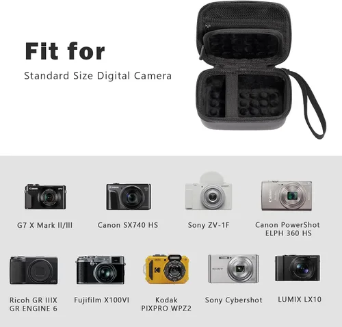 Vista 2 de ProCase Hard Shell Digital Camera Case for Canon G7X Mark III -Black Negro