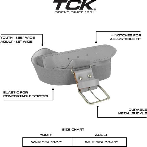 Vista 2 de TCK Softball Baseball Belt Youth and Adult Sizes