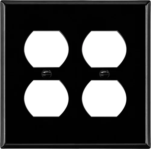 Vista 42 de ENERLITES Placa de pared de metal para receptáculo dúplex, acero inoxidable, tapa de tomacorriente, resistente a la corrosión, tamaño estándar
