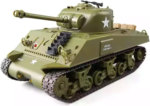 Vista 6 de POCO DIVO Pershing M26 Tanque Pesado US RC Infrarrojos Batalla Panzer 2.4Ghz Modelo a Escala 1/30 Vehículo Militar con Luces de Sonido