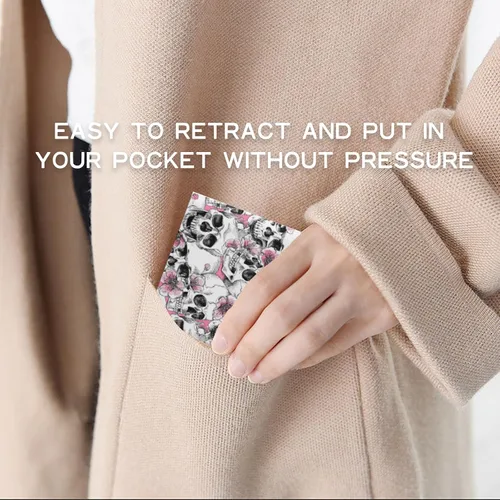 Vista 6 de Bonita cartera de cuero para mujer y niña, doble pliegue, tarjeta de crédito, billetera cero, adecuada para carteras de hombres y mujeres, Cartera