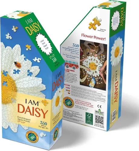 Vista 9 de Madd Capp: I AM Daisy - Rompecabezas de 350 piezas - Rompecabezas con forma floral, tamaño terminado de 23 x 23 pulgadas, incluye hoja informativa
