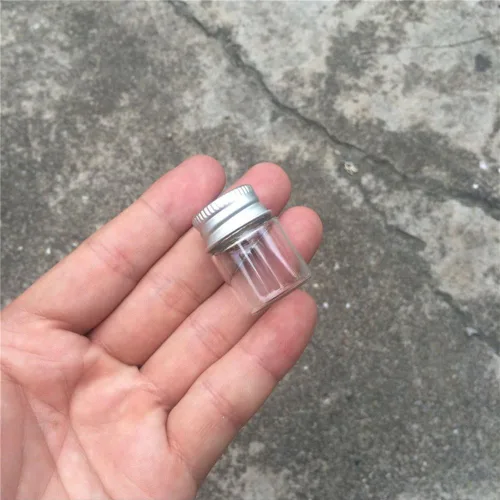 Vista 7 de Mini botellas de vidrio de 0.2 fl oz con tapa de aluminio vacías pequeñas botellas de deseos frascos de vidrio 24 piezas (24, 0.2 fl oz)