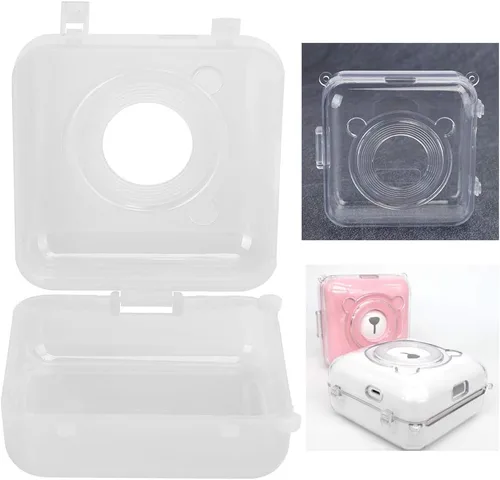 Vista 3 de ASHATA Funda transparente para PeriPage Mini Pocket, a prueba de golpes para impresora térmica de bolsillo Peripage (transparente)