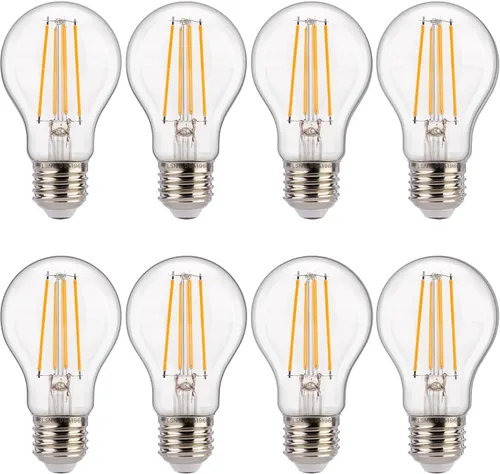 Vista 15 de FLSNT Foco LED del amanecer al anochecer con sensor para exteriores A19, 5000K Luz diurna, 7W (equivalente a 60W), 800LM, base E26 de filamento 60w
