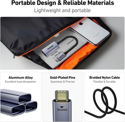 Vista 4 de BENFEI Adaptador USB C a HDMI 4K@60Hz, Adaptador USB Tipo-C a HDMI [Compatible con Thunderbolt 3/4/5] con iPhone 15 Pro/Max, MacBook Pro/Air 2023